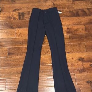 Navy Gap Flared Trousers